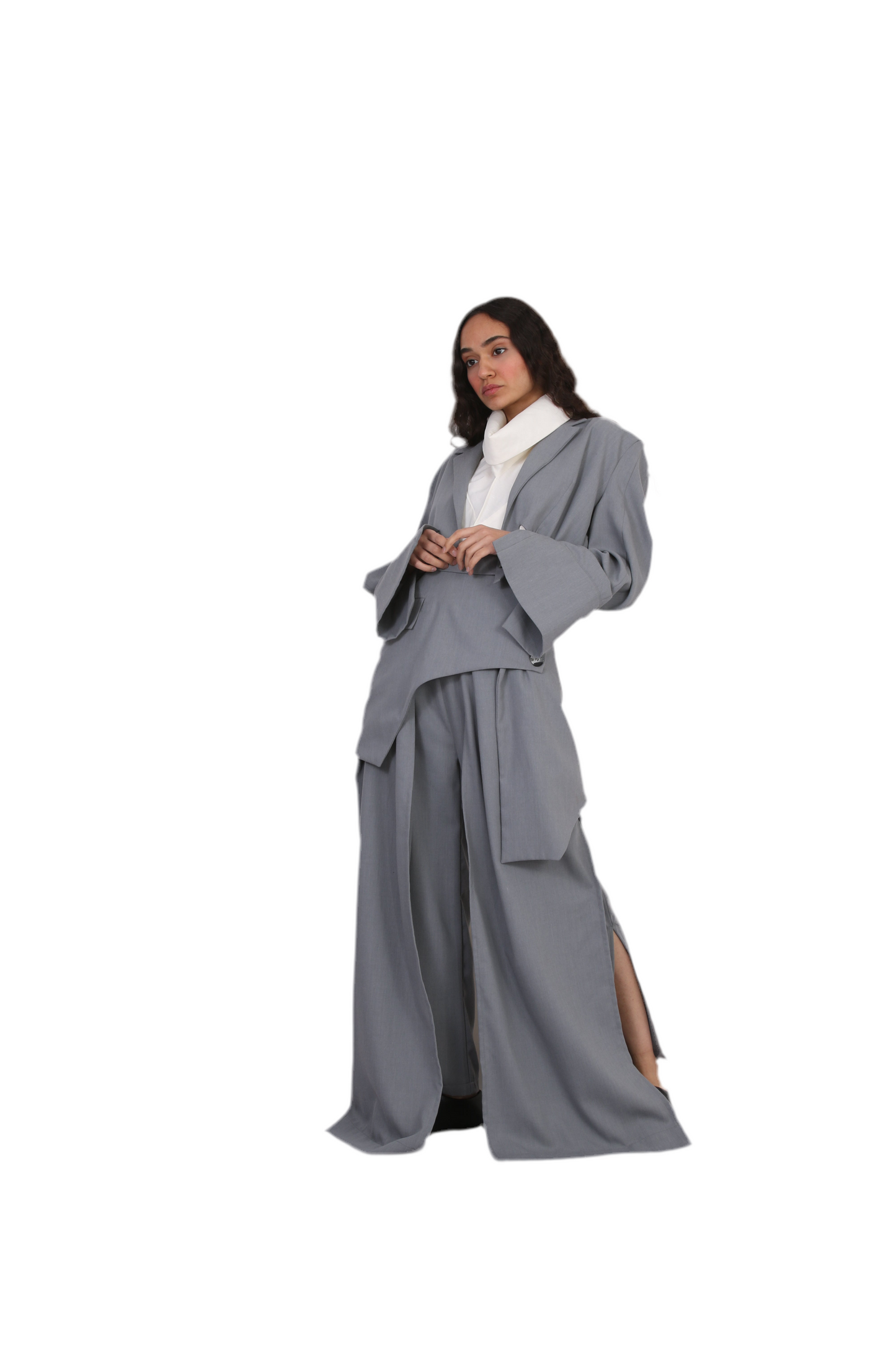 Celestial slit Wide-Leg Pants