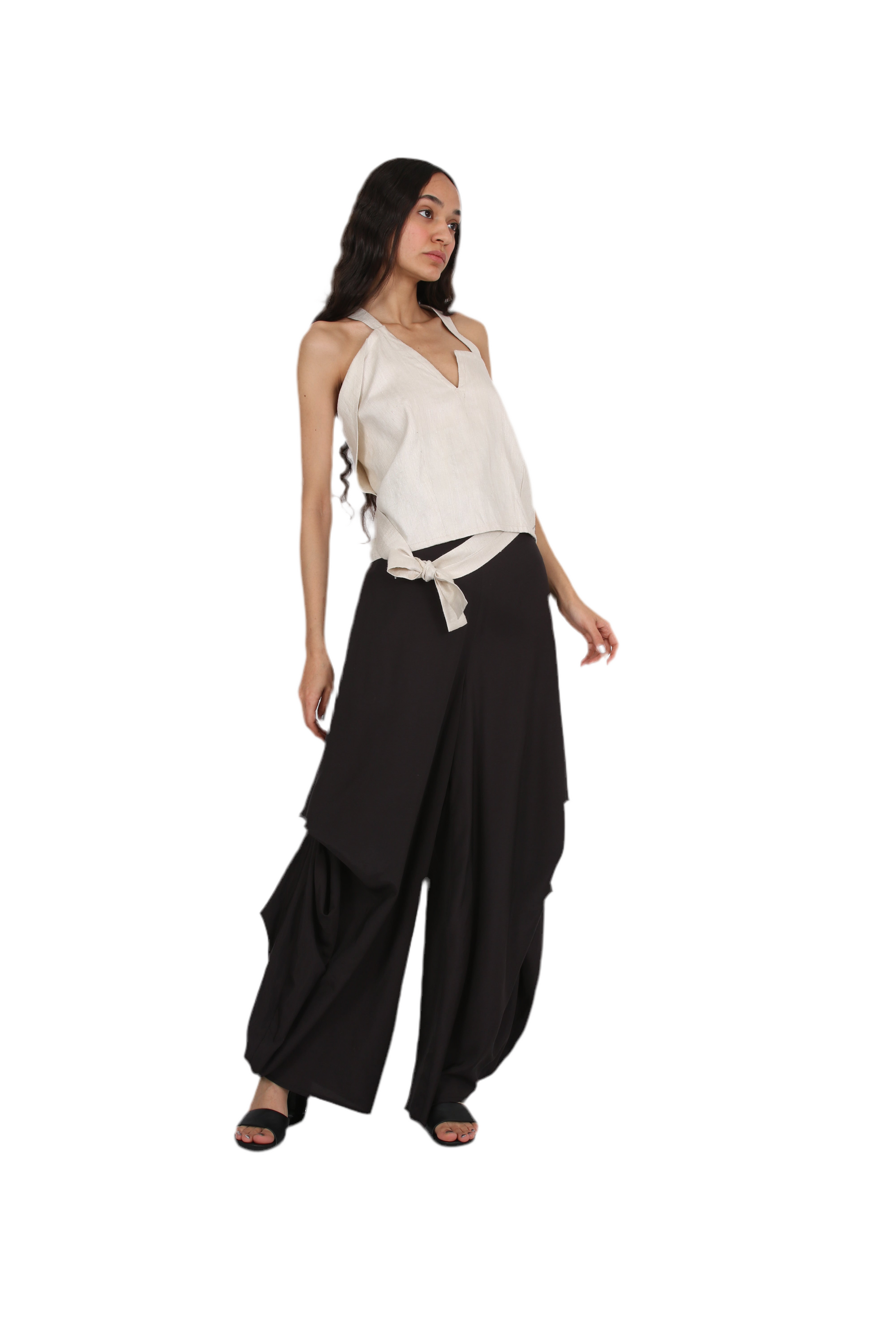 Tied Essence Top cream silk
