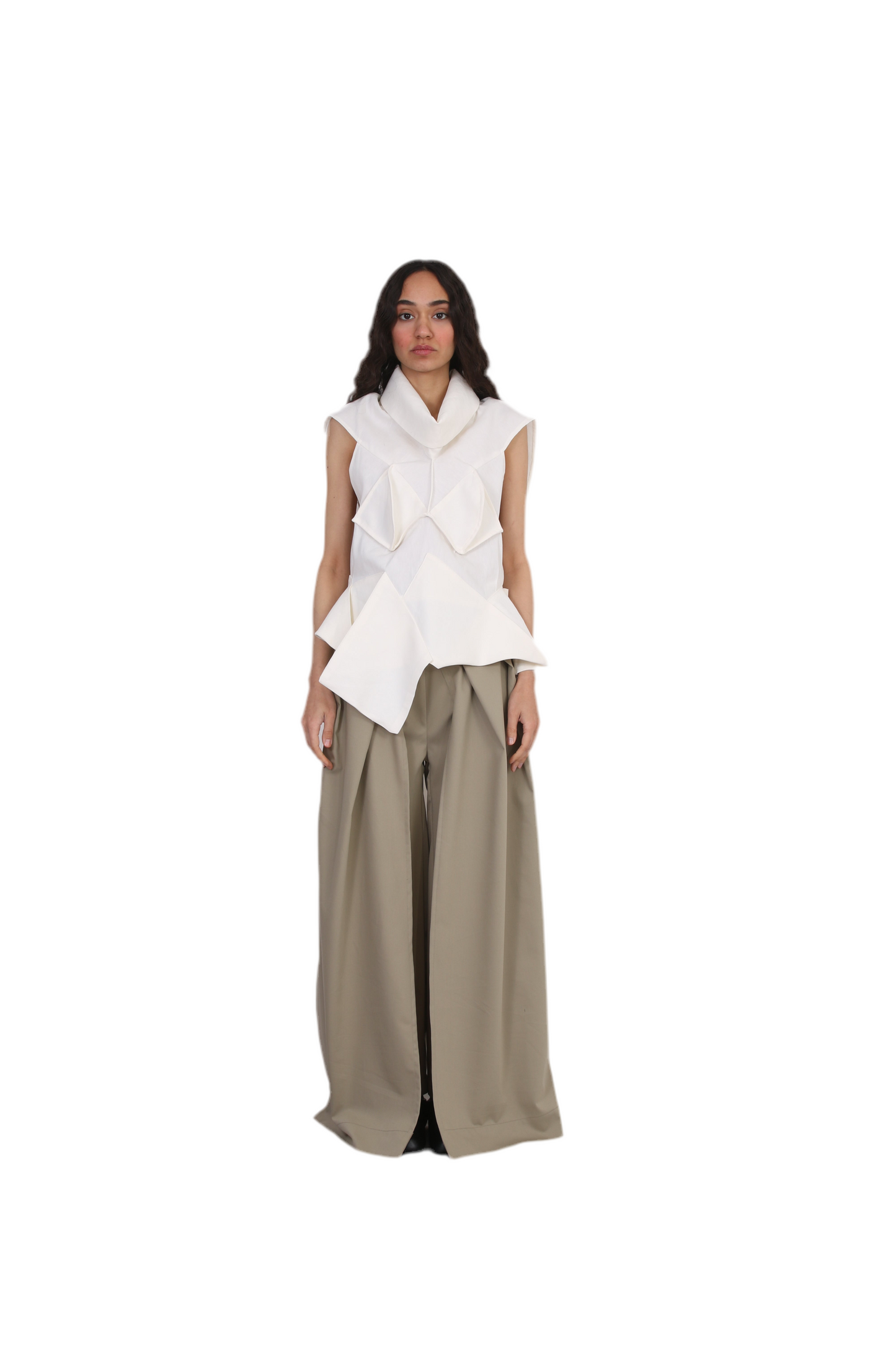 Celestial slit Wide-Leg Pants