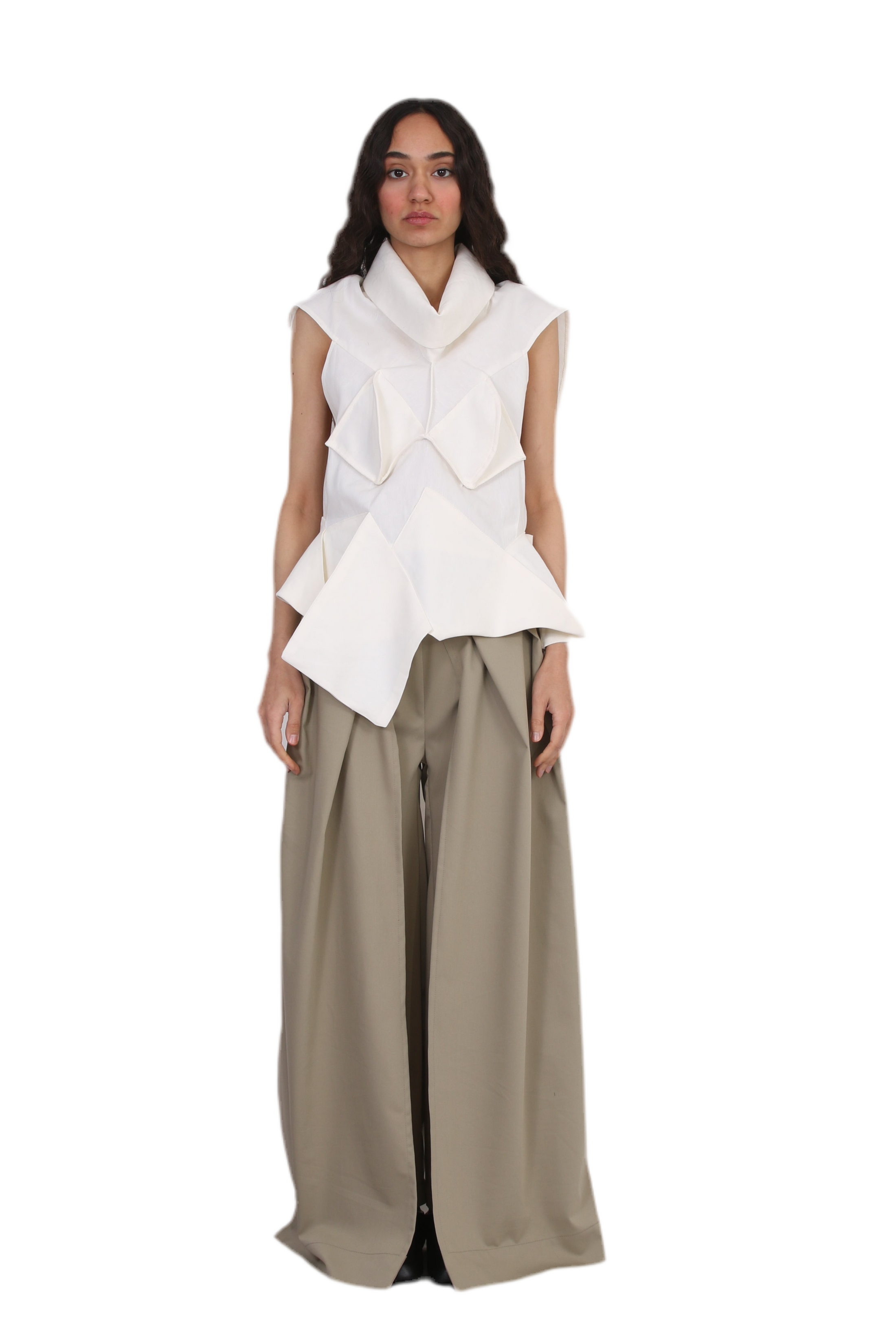 Celestial slit Wide-Leg Pants
