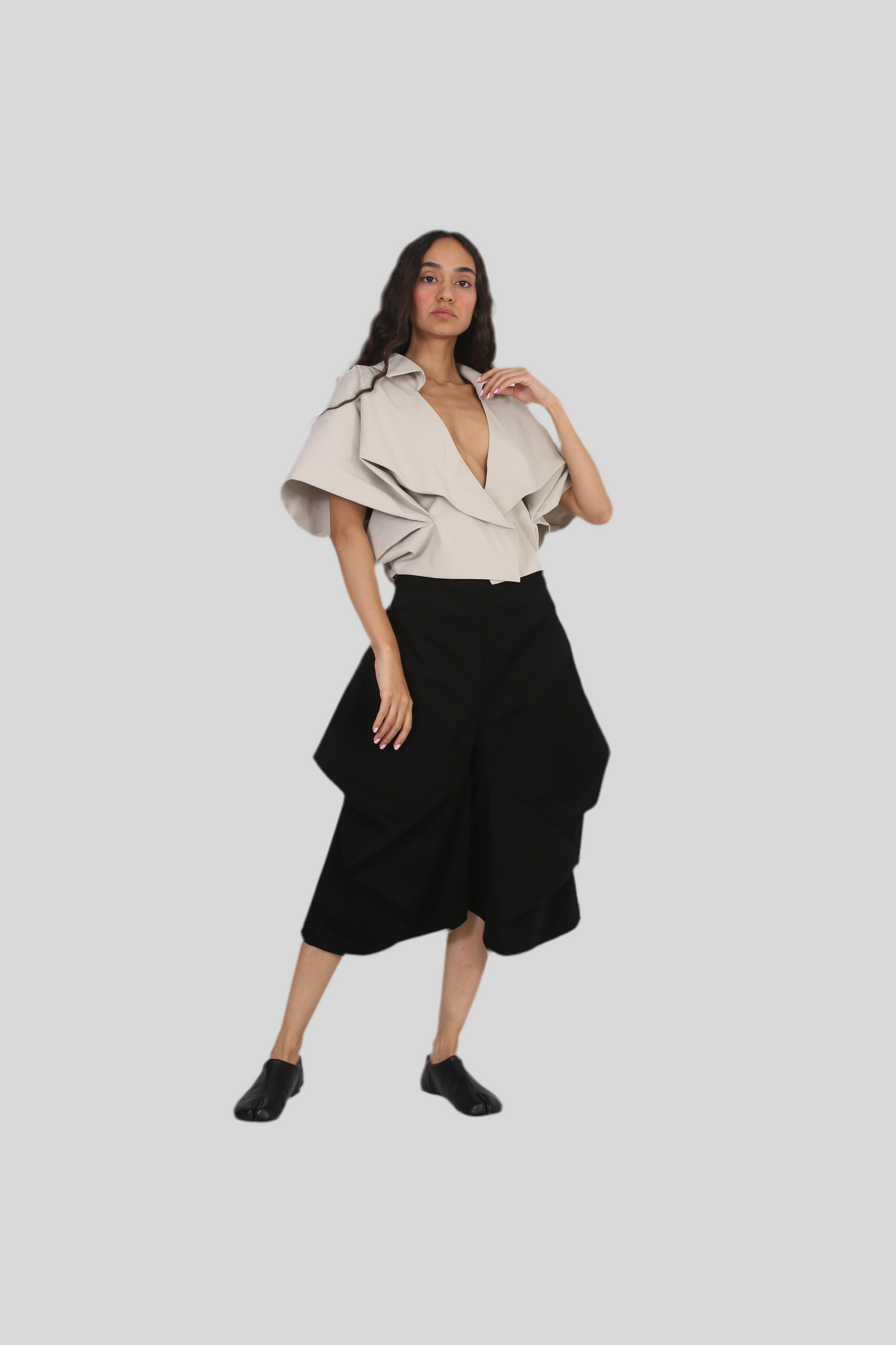 Eternal Fold cropped coat