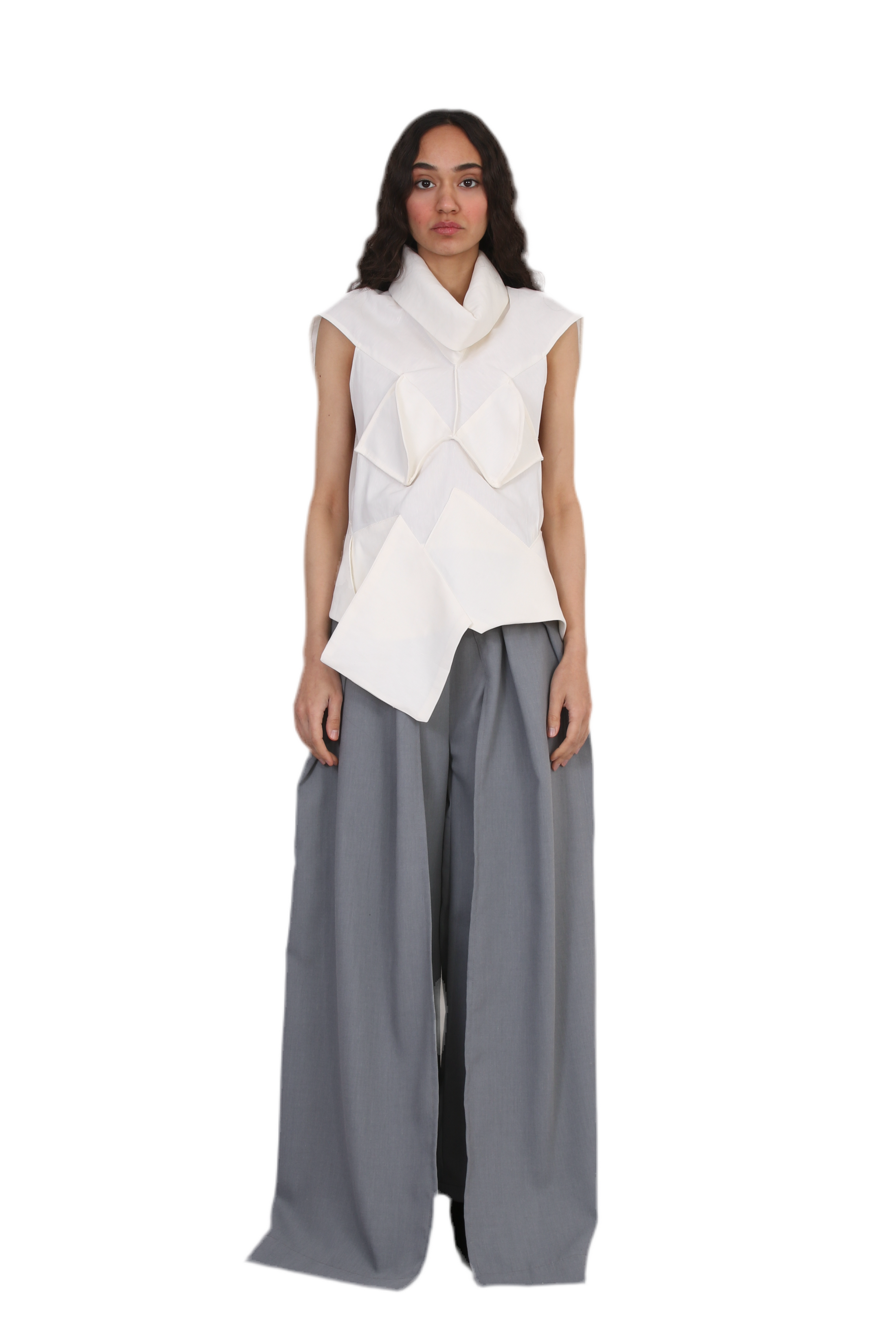 Celestial slit Wide-Leg Pants