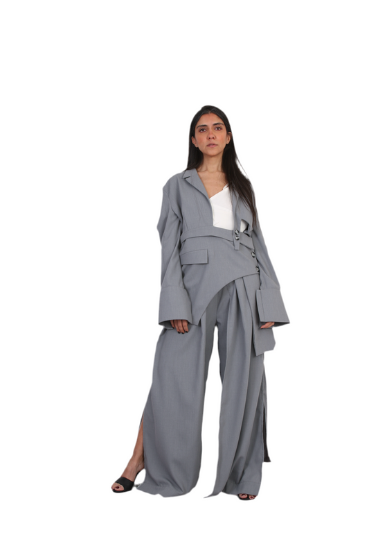 Celestial slit Wide-Leg Pants
