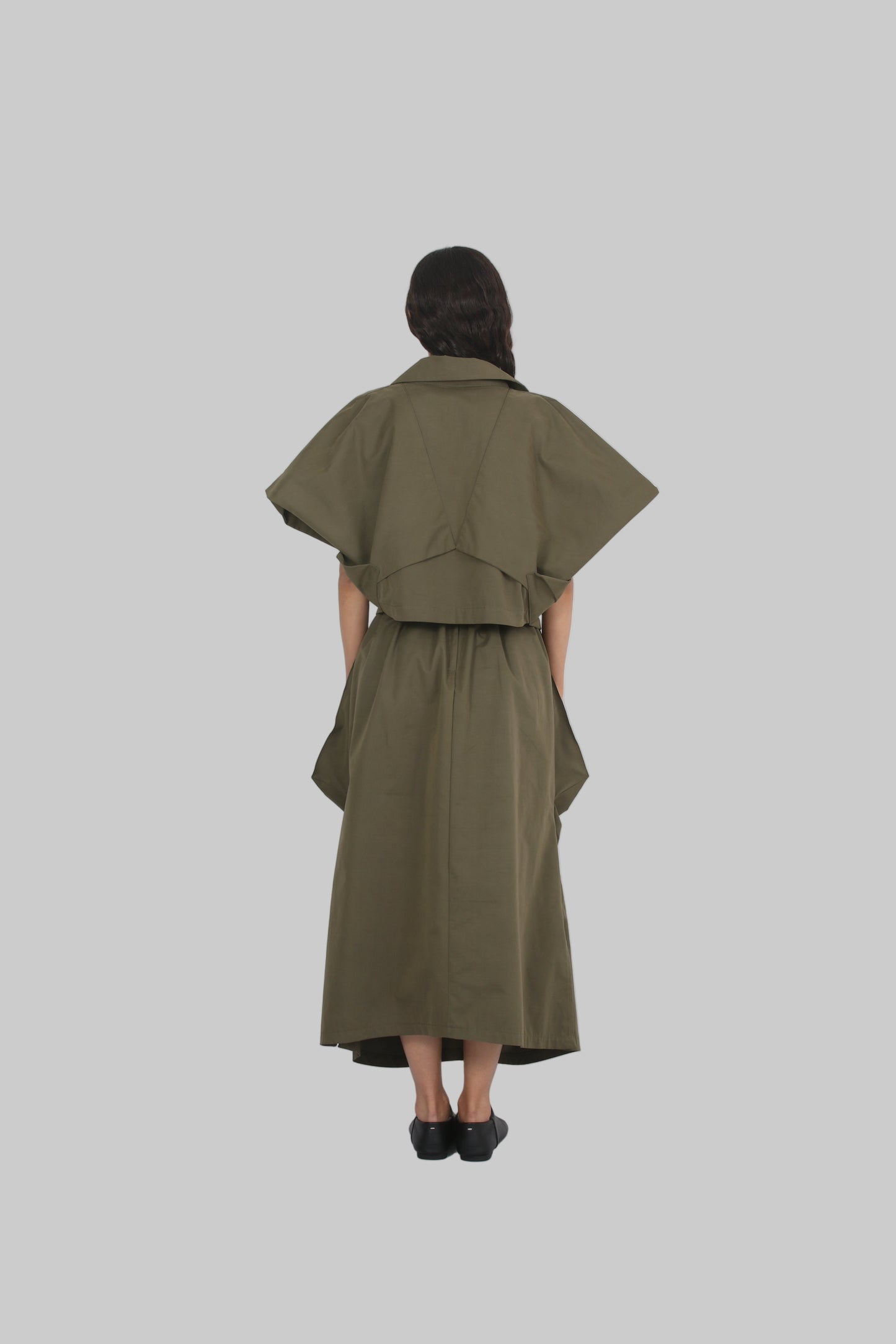 Eternal Fold Rainproof cropped coat