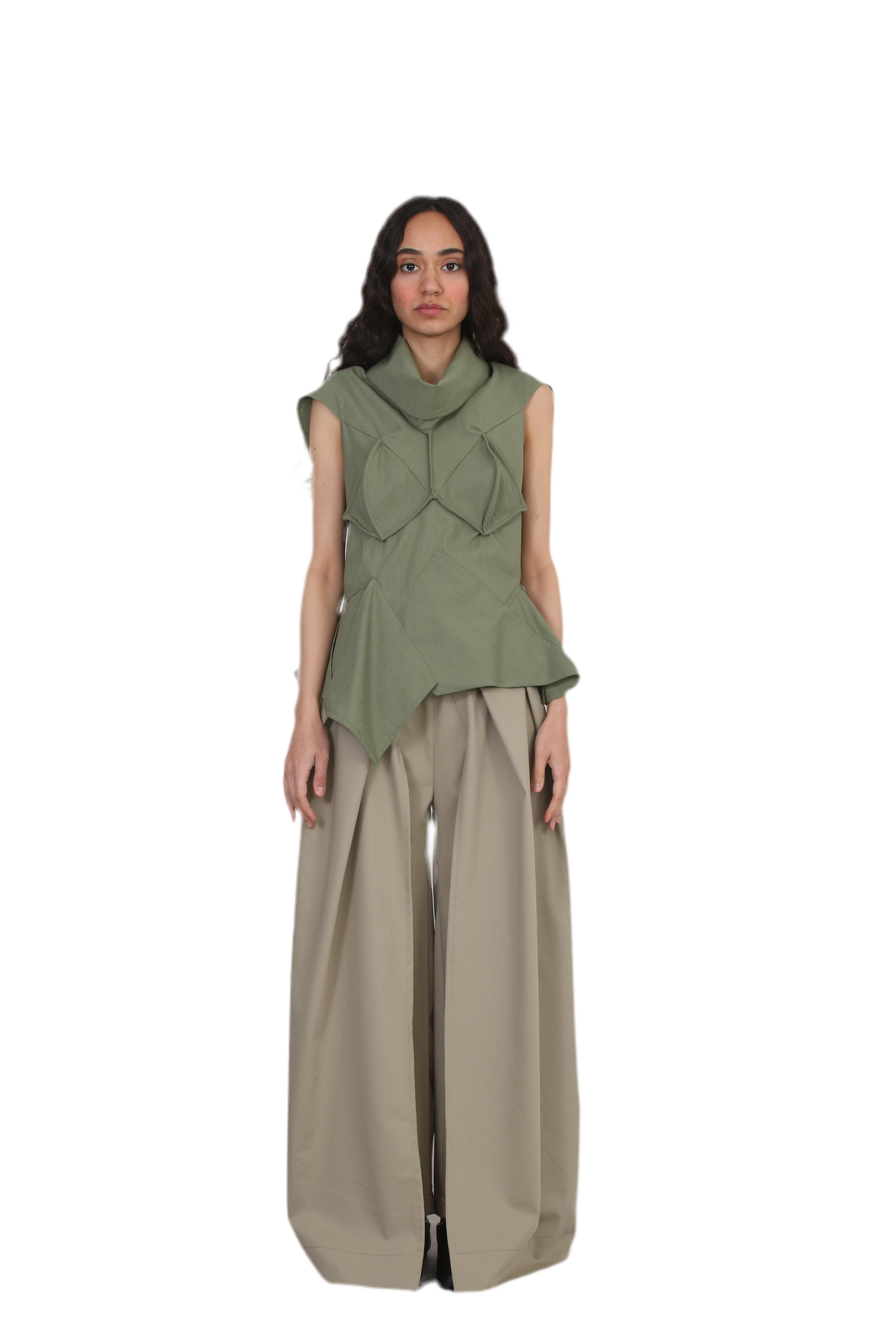 Celestial slit Wide-Leg Pants