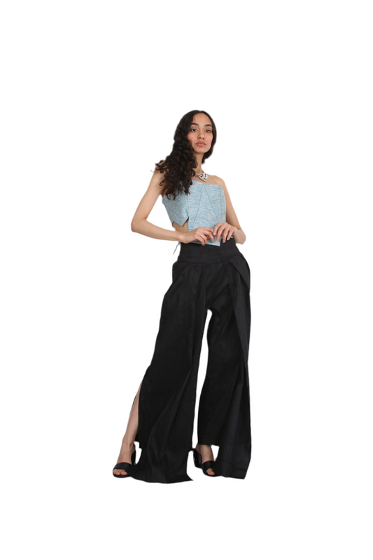 Celestial slit Wide-Leg Pants