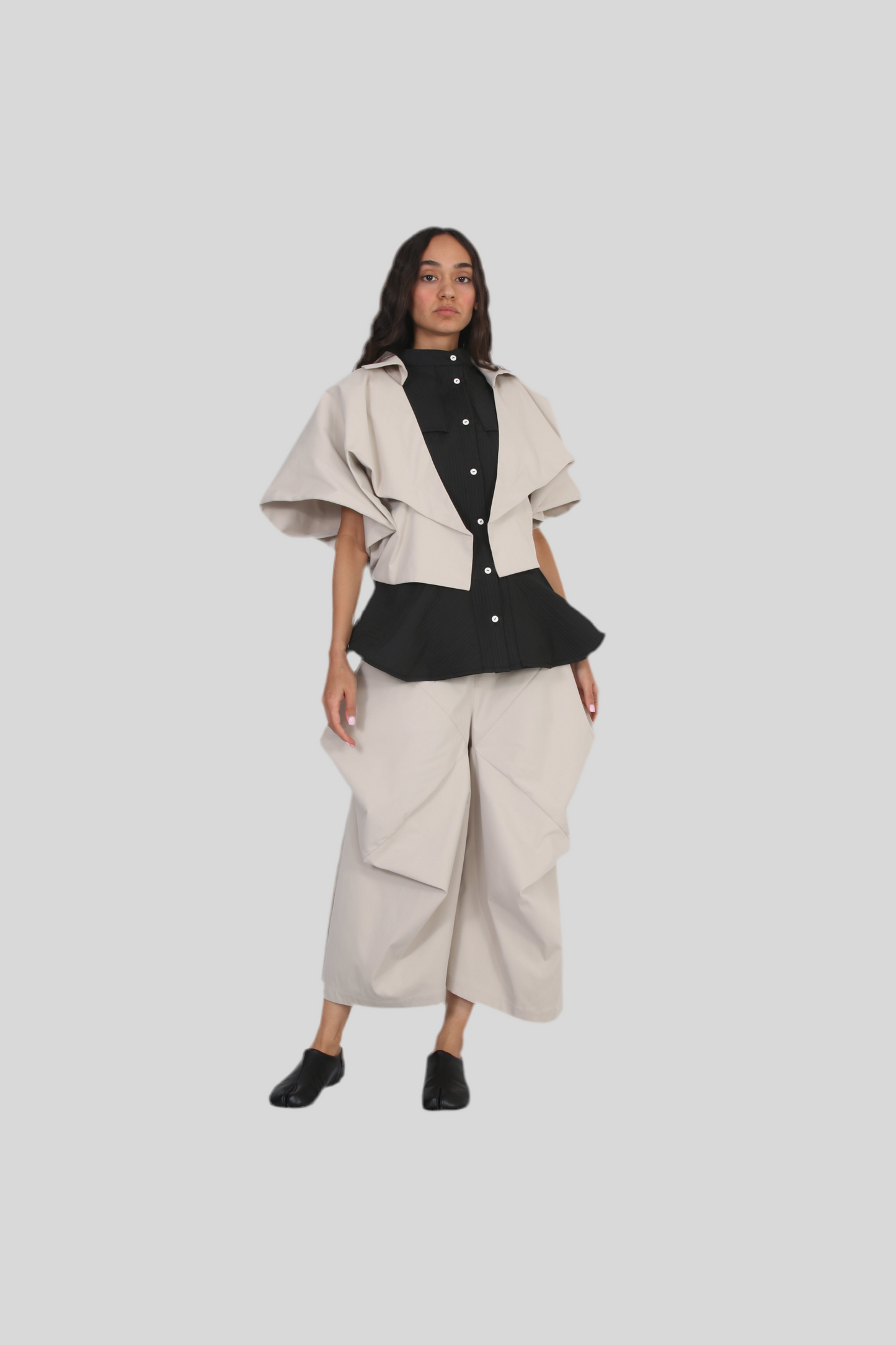 Eternal Fold cropped coat